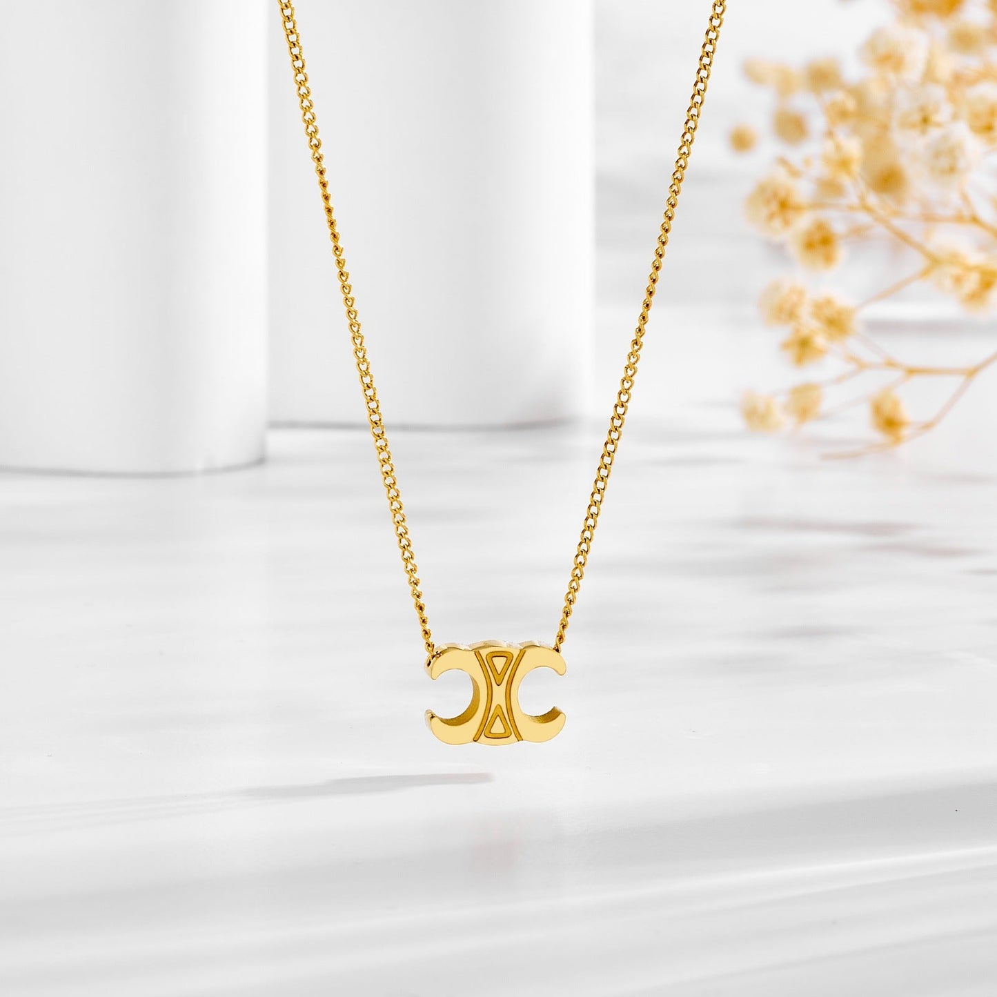 Minimalist Arch Emblem Pendant