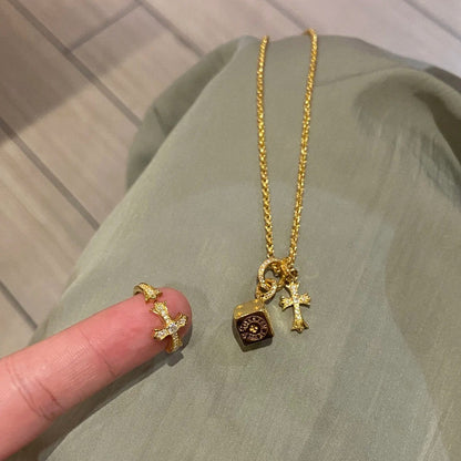 Minimalist Cross Open RingMinimalist Cross Open Ring