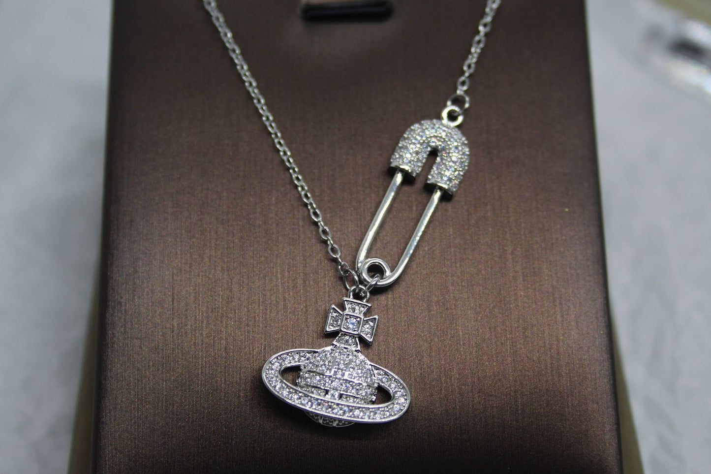 Celestial Orb Saturn Pendant Necklace
