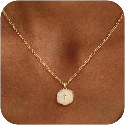 Minimalist Pavé Cross Pendant Necklace