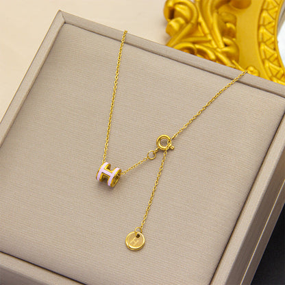 AURENA® H ENAMEL NECKLACE