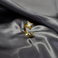 Gold + White MOP (Pointed)