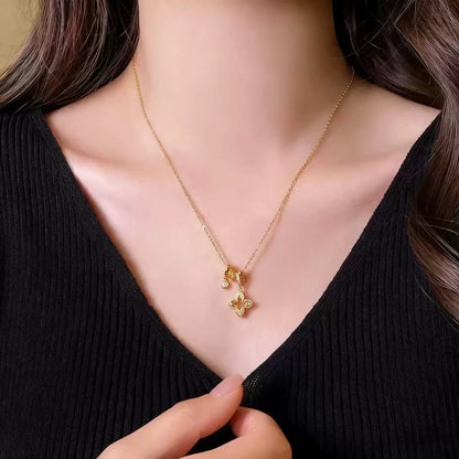 Filigree Openwork Clover Pendant