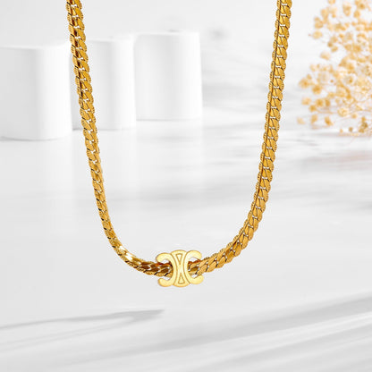 Sleek Snake Chain Collar Necklace