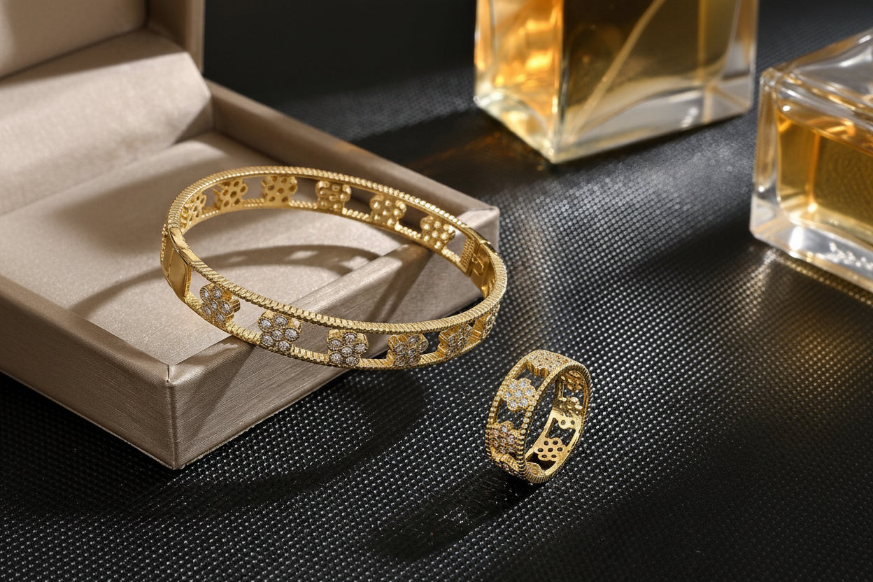 Pavé Crystal Open Cuff Bangle