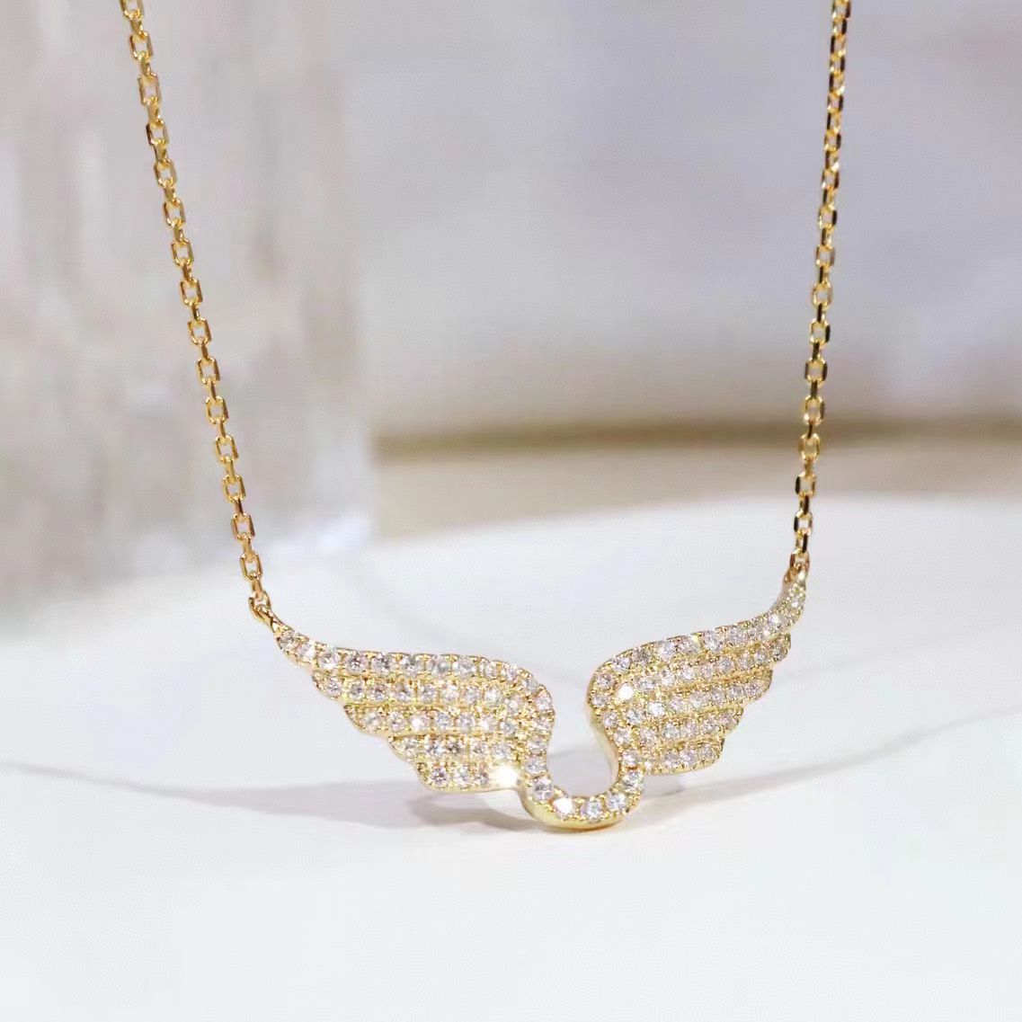 Full-Pavé Angel Wings Choker
