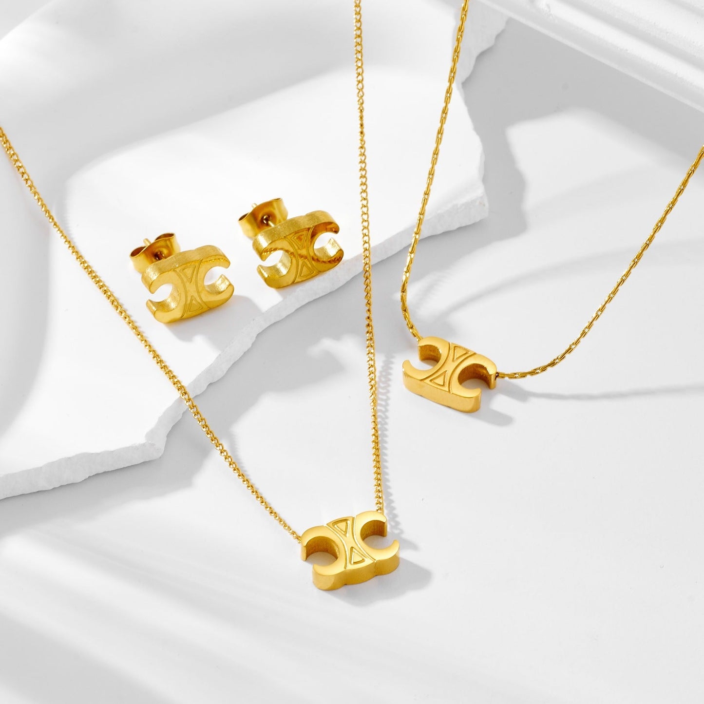 Minimalist Arch Emblem Pendant