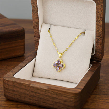 Clover Sparkle Pendant Necklace