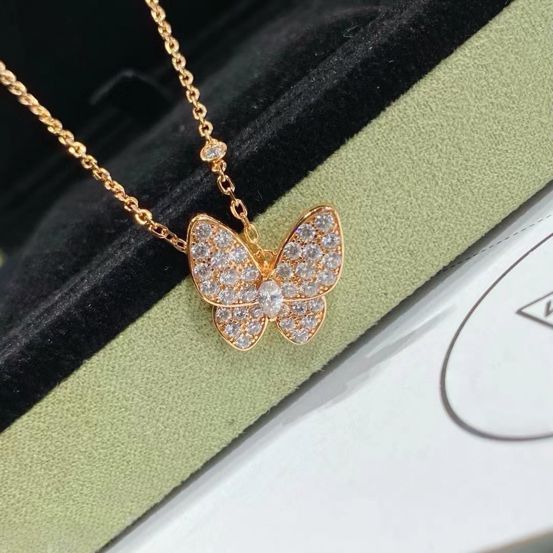 Iridescent Butterfly Shell Necklace