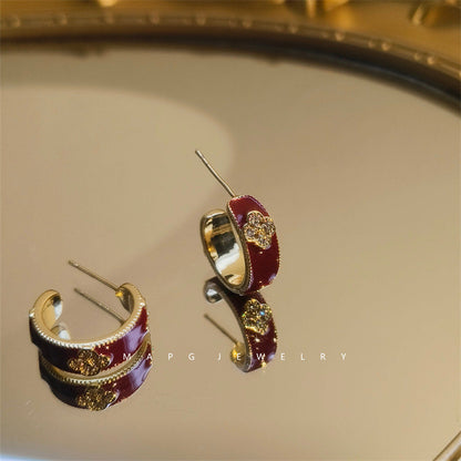 AURENA® ENAMEL CLOVER SIGNATURE EARRINGS