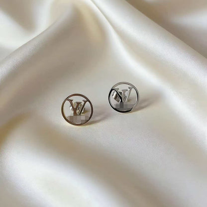 Luxury Monogram Gold Hoop Earrings