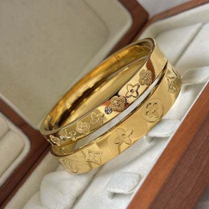 Monogram Inlay Luxury Bangle