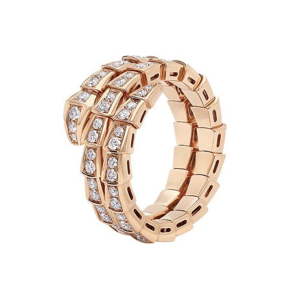 AURENA® FULL PAVÉ SNAKEBONE RING