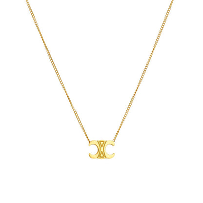 Minimalist Arch Emblem Pendant