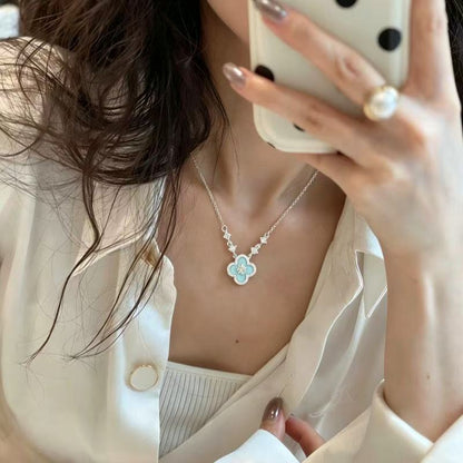 Blossom Mother-of-Pearl Clover Necklace