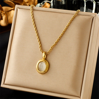 Layered Sunburst & Cross Pendant Necklace