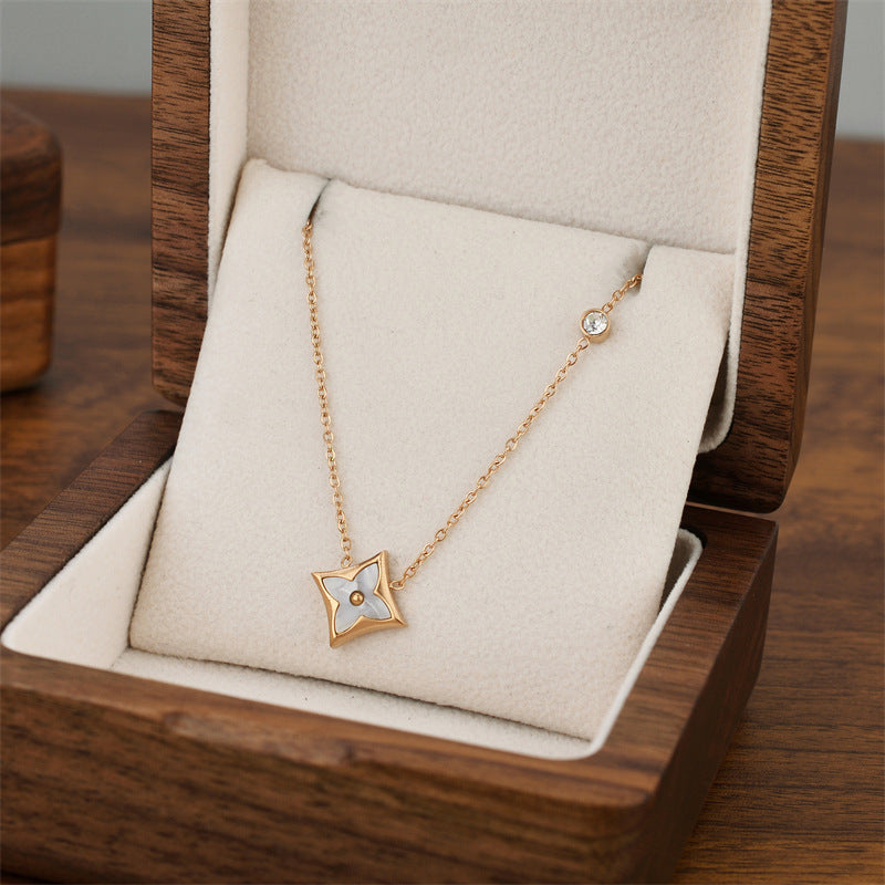 Geometrical Shell Rhombus Pendant