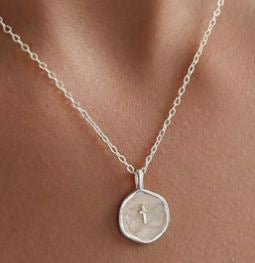 Minimalist Pavé Cross Pendant Necklace