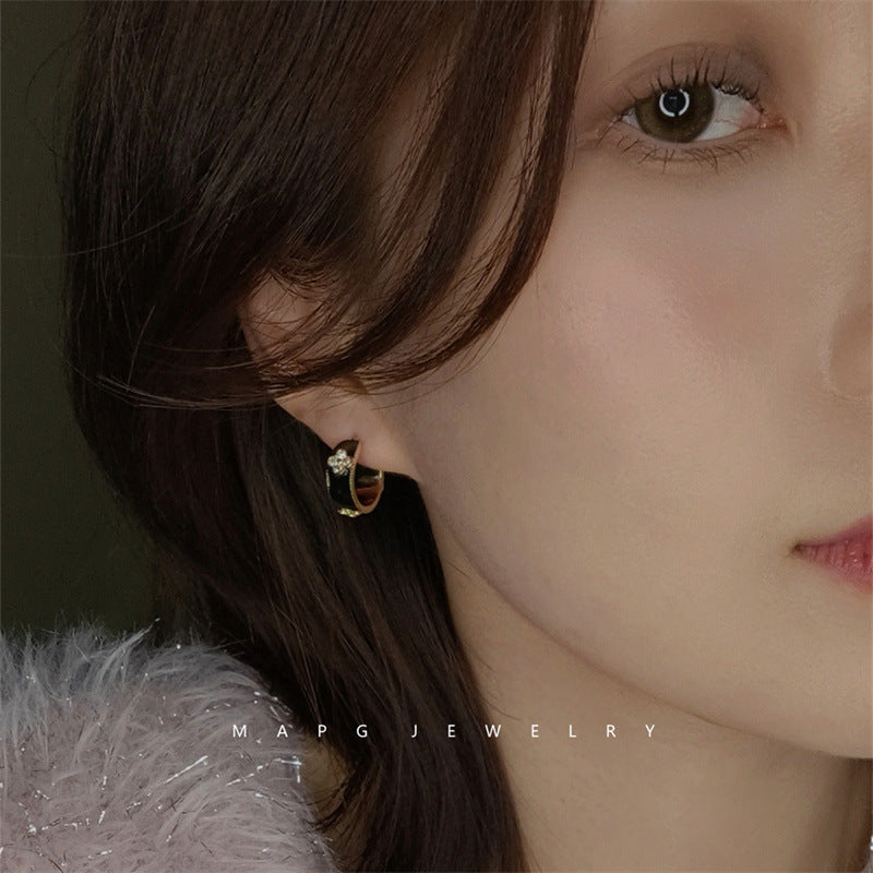 AURENA® ENAMEL CLOVER SIGNATURE EARRINGS