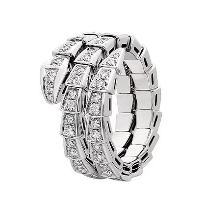 AURENA® FULL PAVÉ SNAKEBONE RING