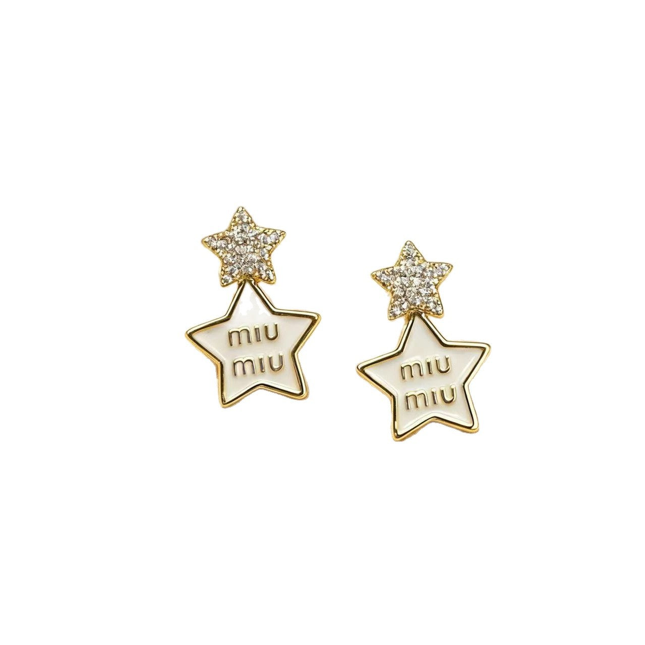 Chic Retro Star Letter Earrings